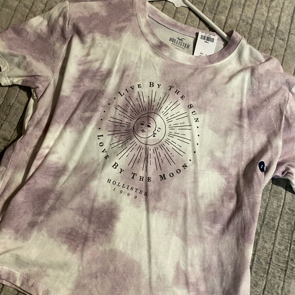 hollister pink tie dyed shirt